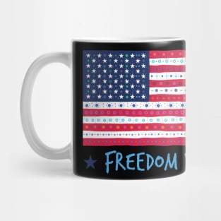 American Flag "Freedom Vibes" Mug